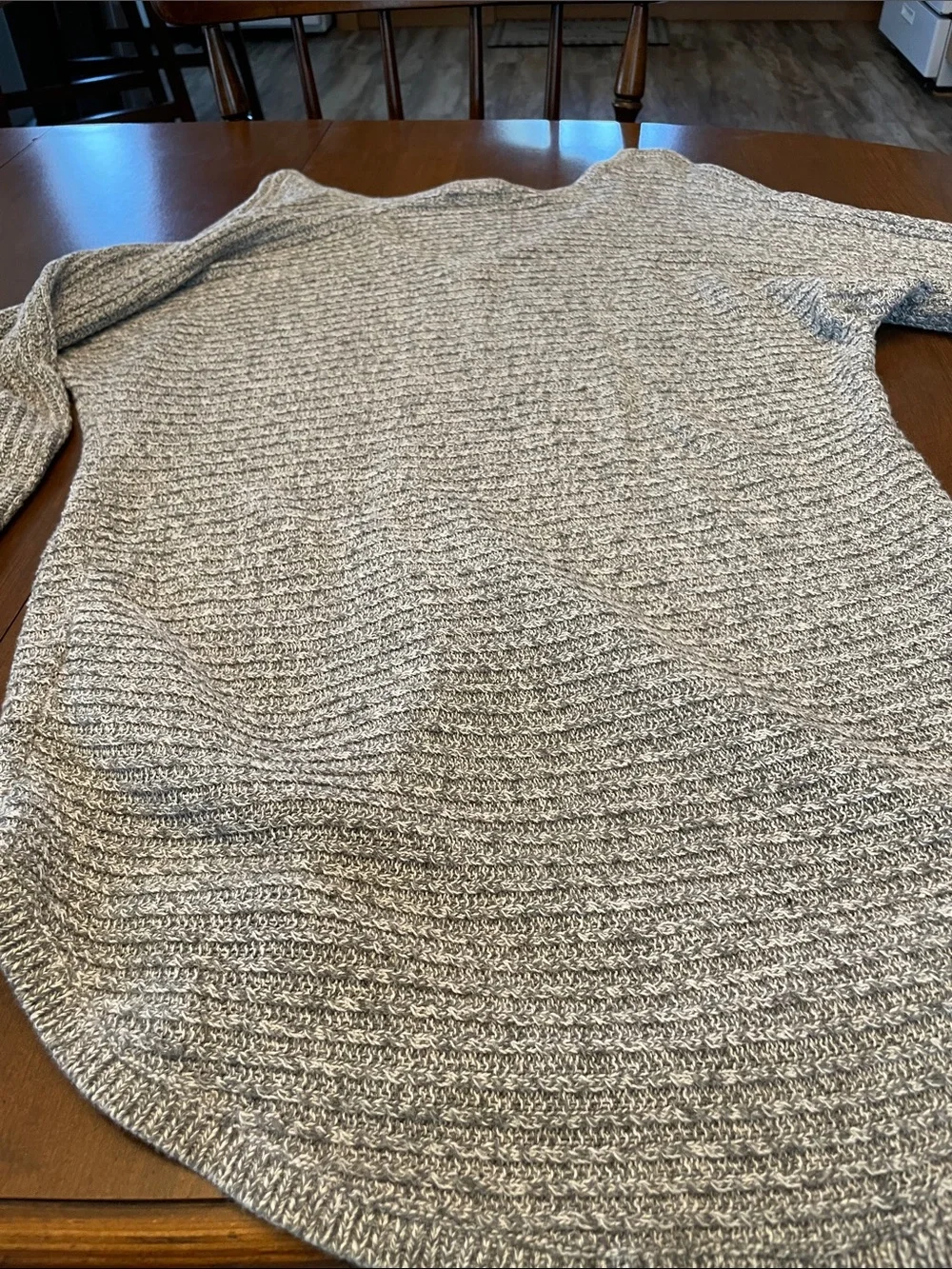 New York & Company gray Openwork Knit Pullover
